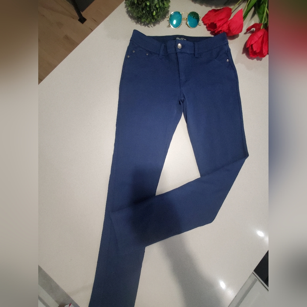 STREETWEAR SOCIETY Beau jegging long bleu foncé, poches latérales et arrières - Picture 2 of 7